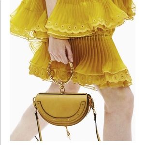 CHLOE
Calfskin Small Nile Bracelet Minaudiere Bag Dark Ochre